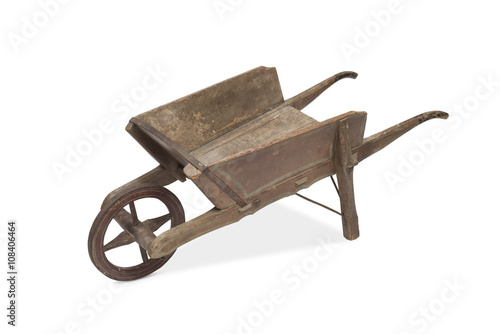 A Vintage Wooden Wheel Barrow