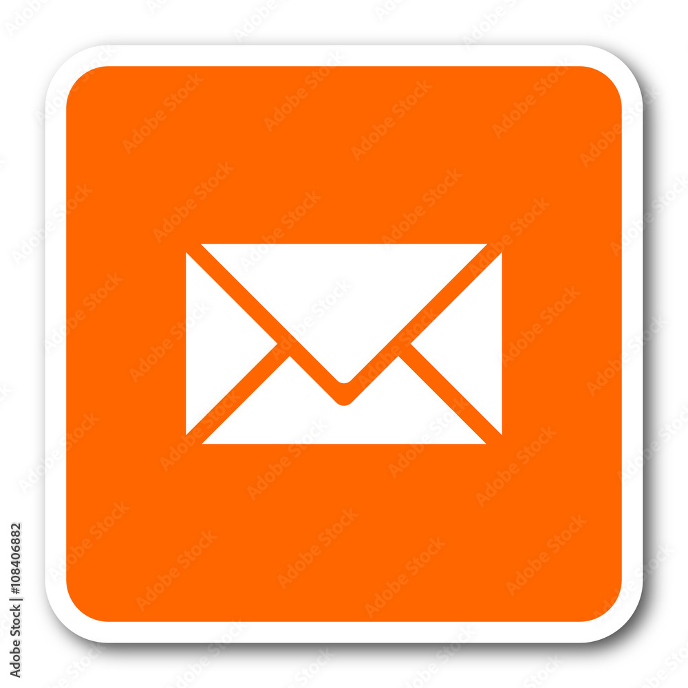 email orange flat design modern web icon email orange flat design modern web icon