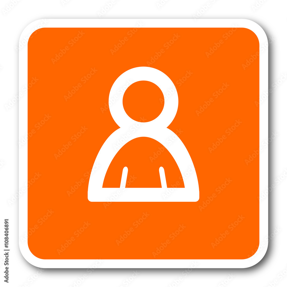 person orange flat design modern web icon person orange flat design modern web icon