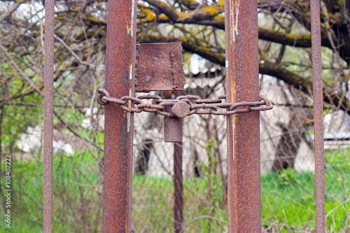 The old big Antique  padlock