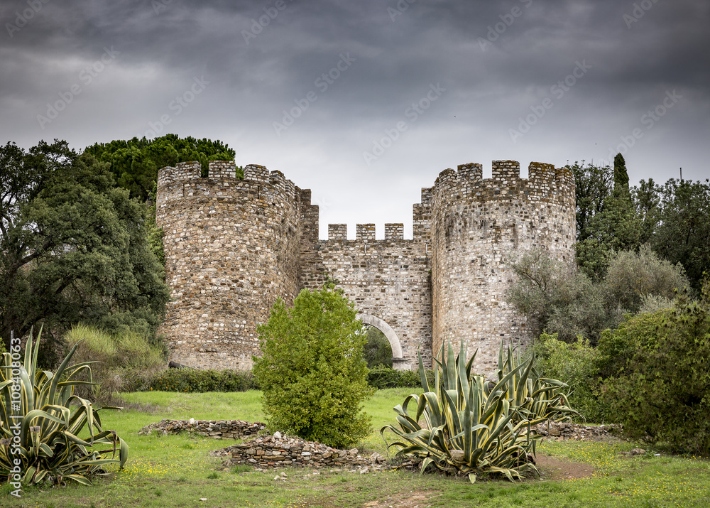 ancient castle in Vila Viçosa town, Évora, Portugal