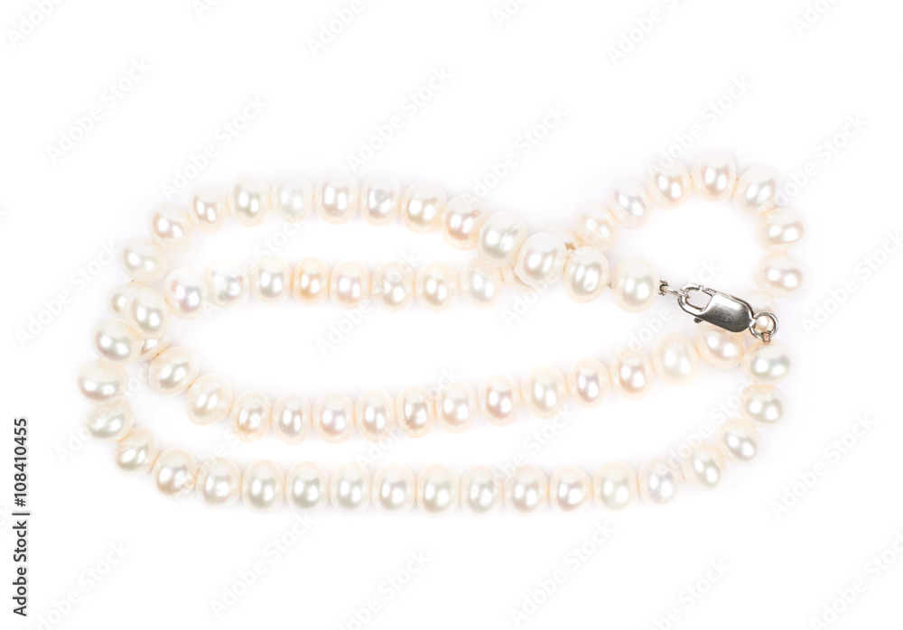 Pearl necklace isolated