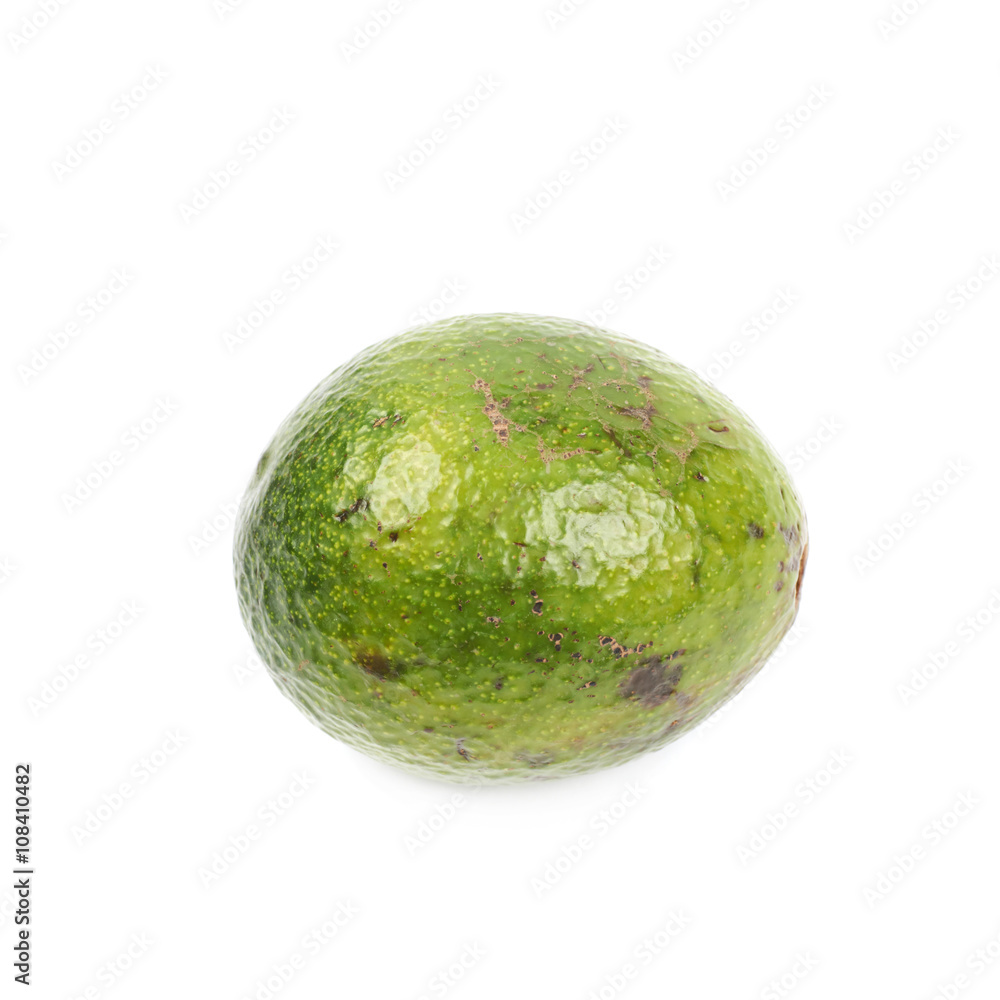 Spotted ripe avocado fruit isolated Spotted ripe avocado fruit isolated