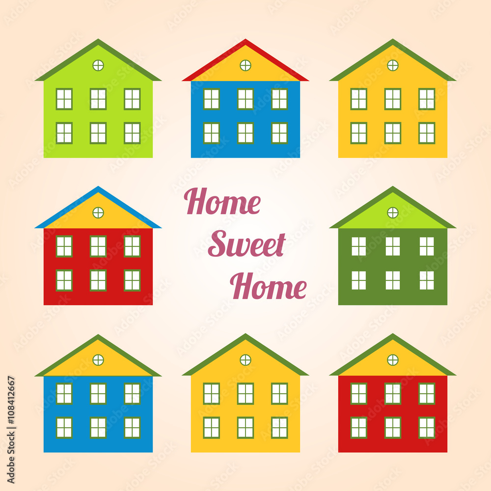 illustration of houses
