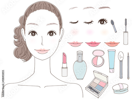 メイクのイラスト
