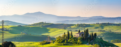 Beautiful spring landscape in Tuscany, Italy photo