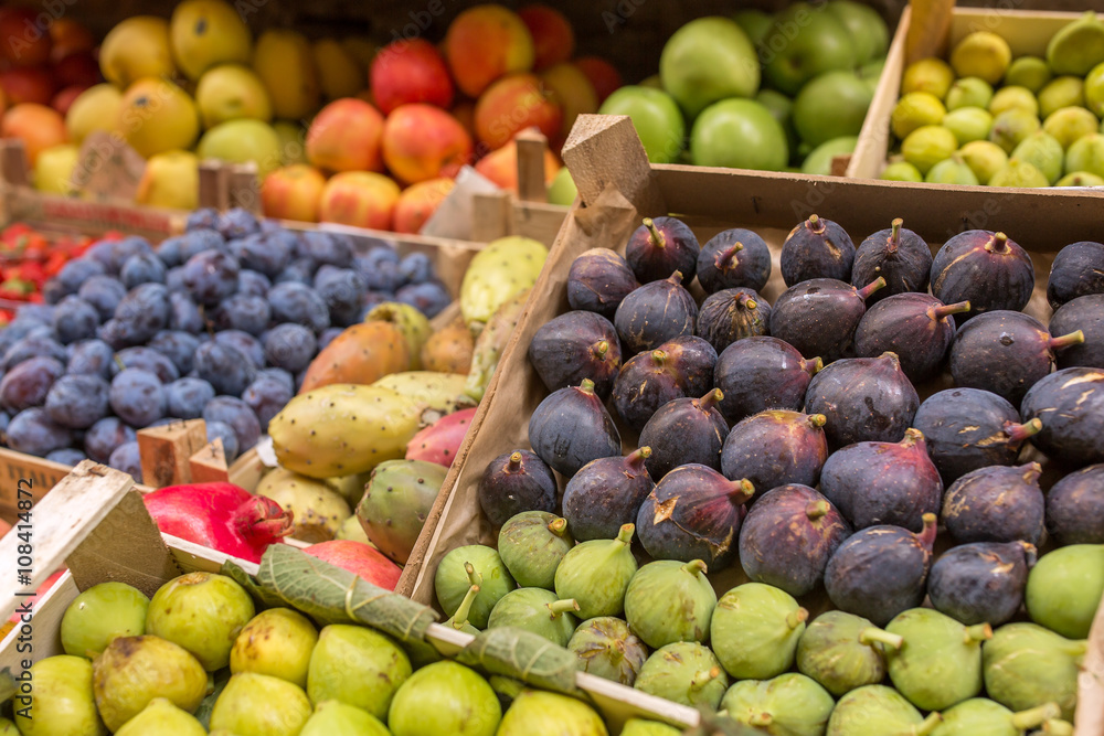 Vegetables in boxes for sale in Italian market Vegetables in boxes for sale in Italian market