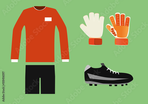 soccer goalkeeper kit vector