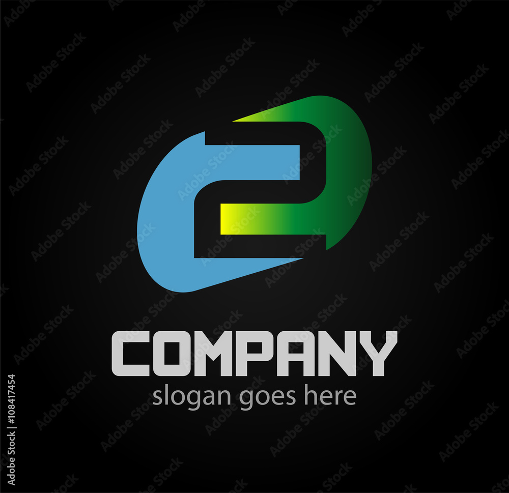 Abstract icons for number 2 logo
Abstract icons for number 2 logo