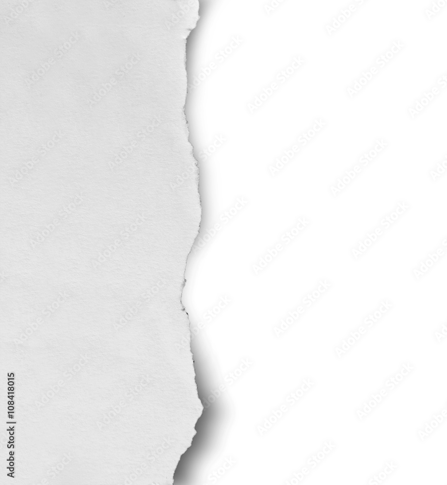 A piece of paper on white background A piece of paper on white background