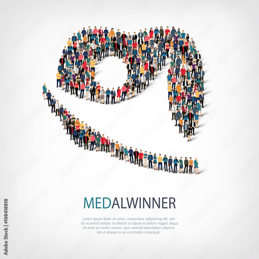 medalwinner people sign 3d medalwinner people sign 3d