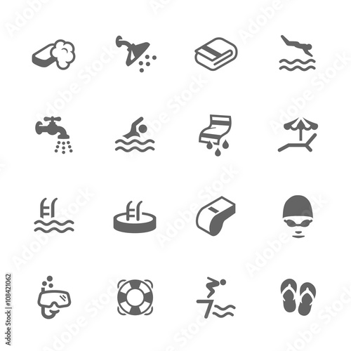 Simple Water Pool Icons