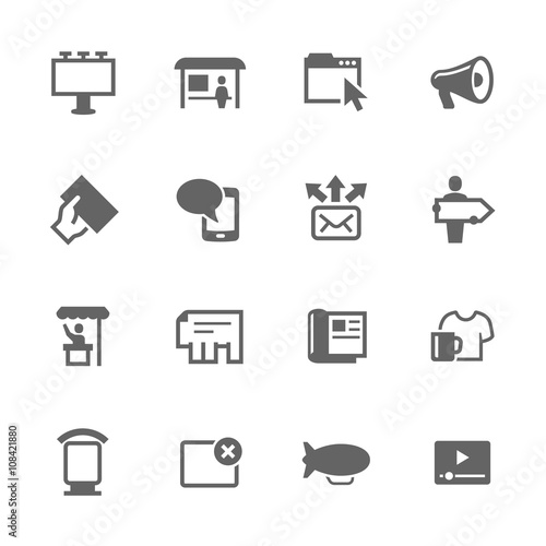 Simple Advertisement icons 