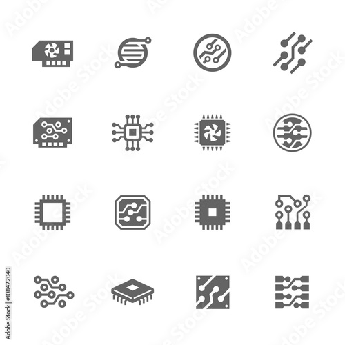 Simple Electronics icons 