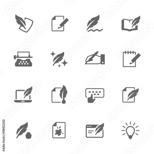 Simple Writing icons 