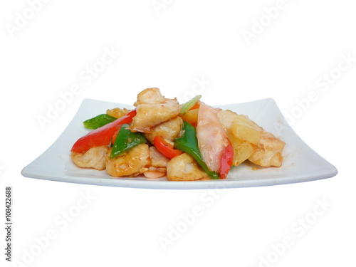 chinese food stir-fried chicken with pineapple and pickled ginger asian menu 13