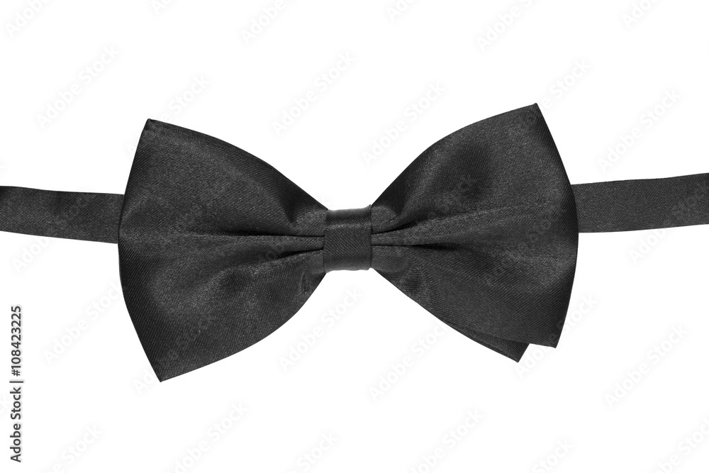 Black bow tie on white Black bow tie on white