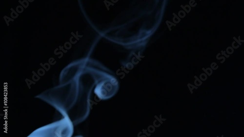 Blue  smoke on a black background, a series of film clips, composition №2, also see other in my portfolio
