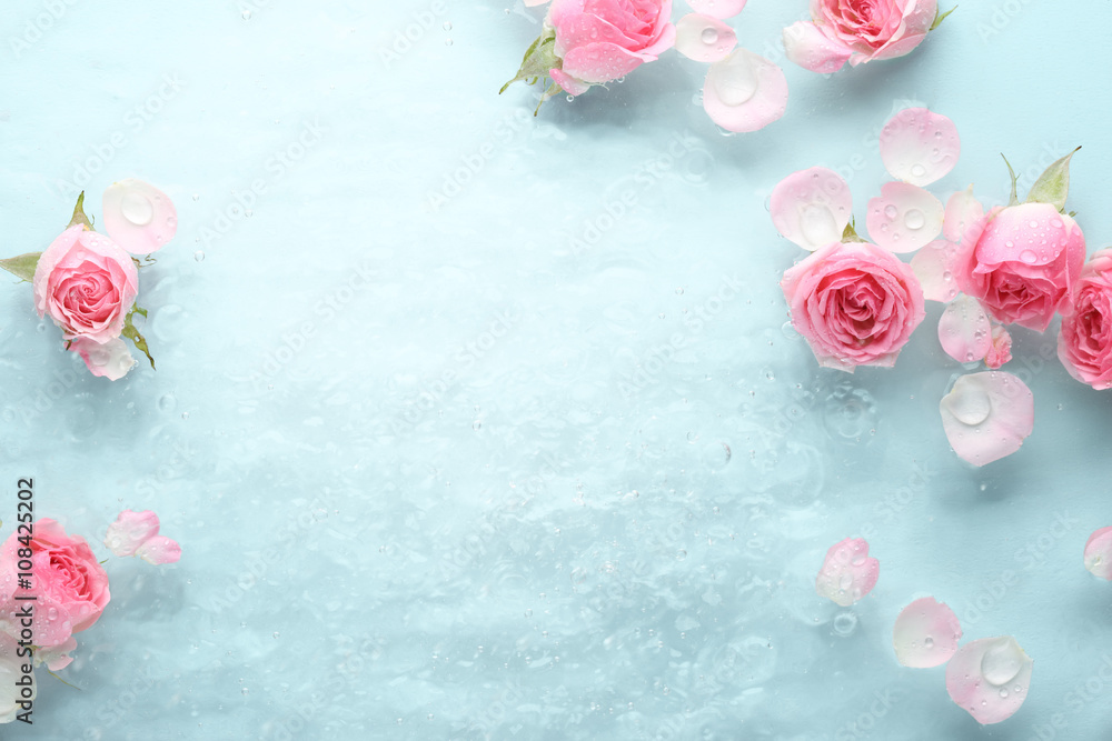 Rose in water