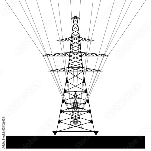 Power line. Vector EPS10