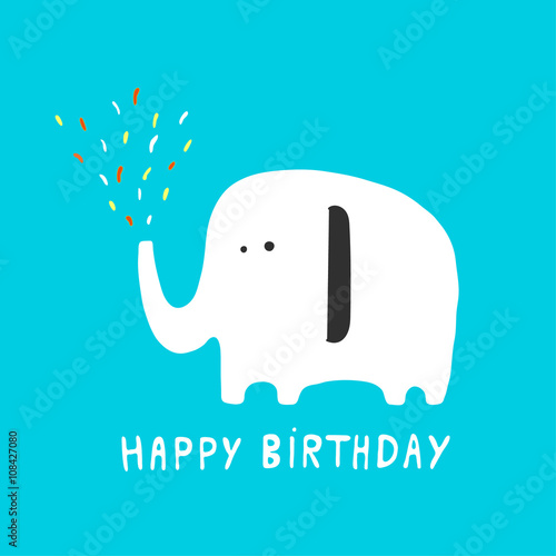 Happy Birthday elephant card