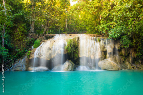 Erawan waterfall in Kanchanaburi  Thailand