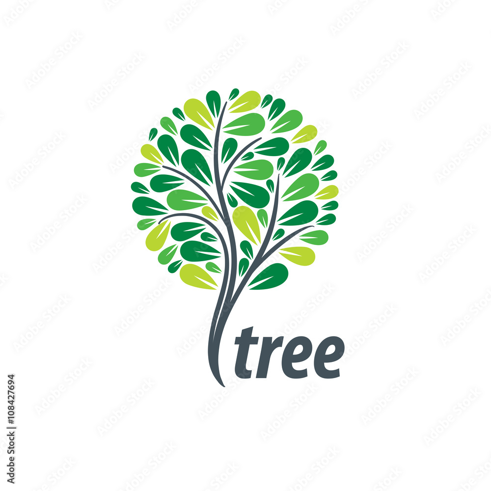 Obraz premium drzewo logo wektor