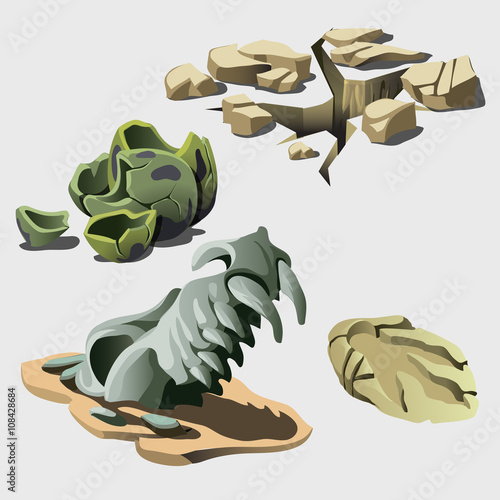 Remains of animal and prehistory elements 