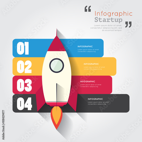 Modern infographic for business startup