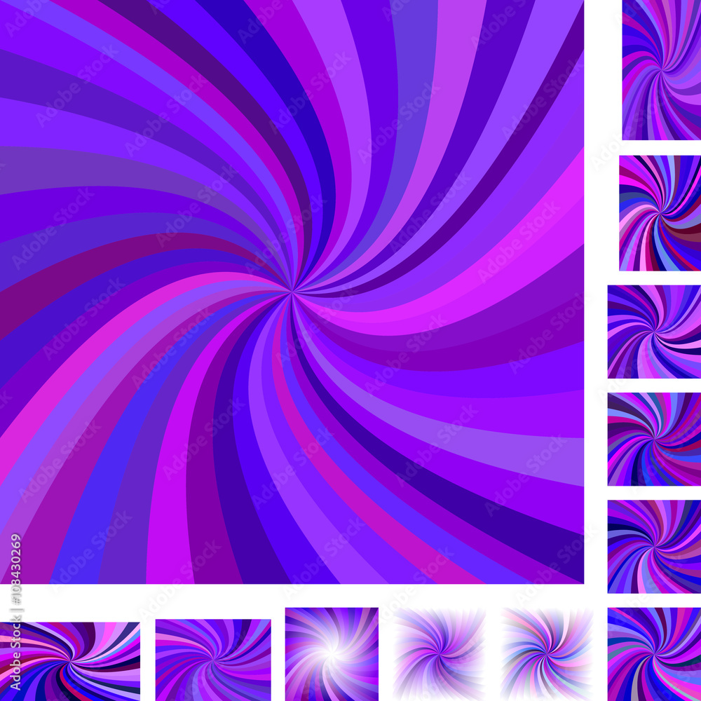 Purple spiral background set Purple spiral background set