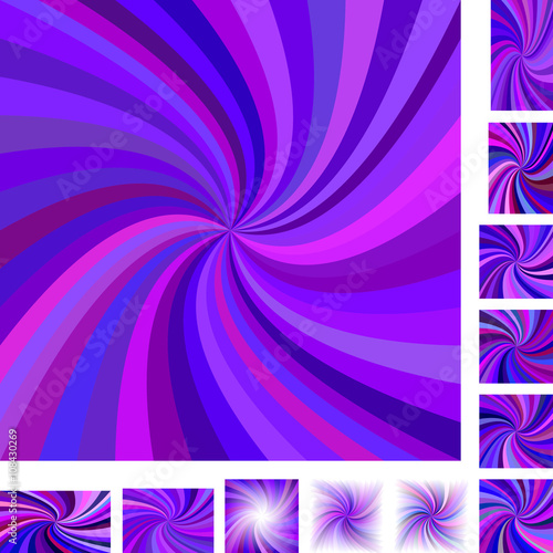 Purple spiral background set