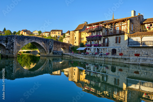 the old village of Nérac in French photo