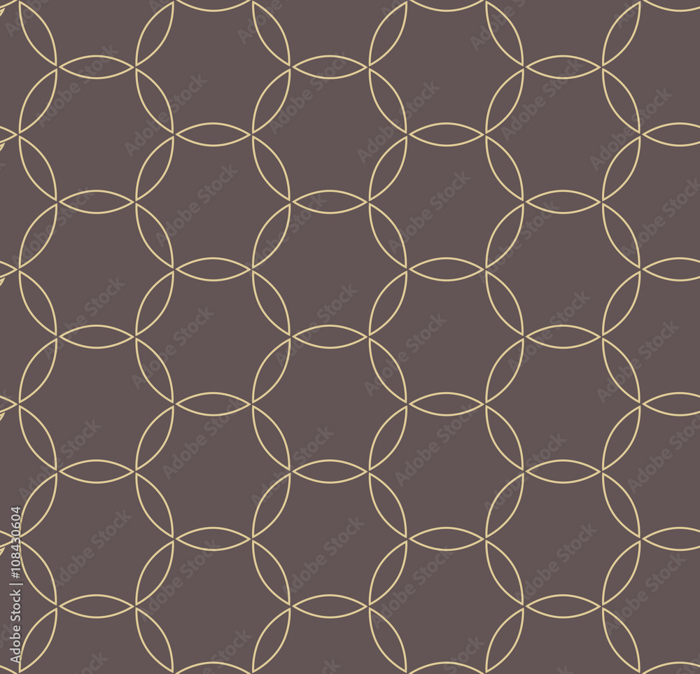 Naklejka premium Seamless golden ornament. Modern stylish geometric pattern with repeating elements