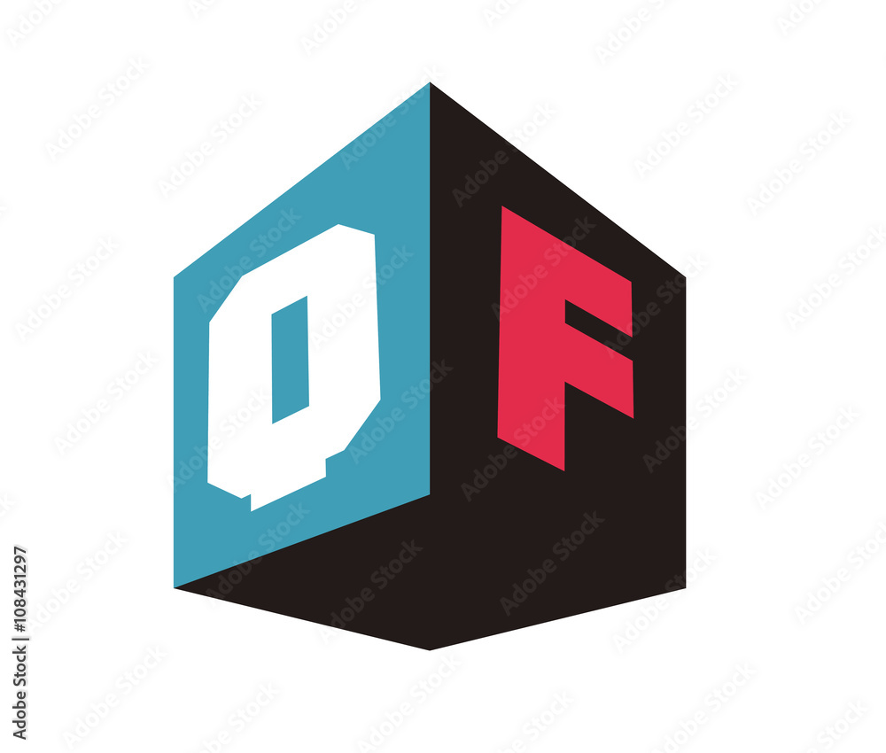 Fototapeta premium QF Initial Logo for your startup venture