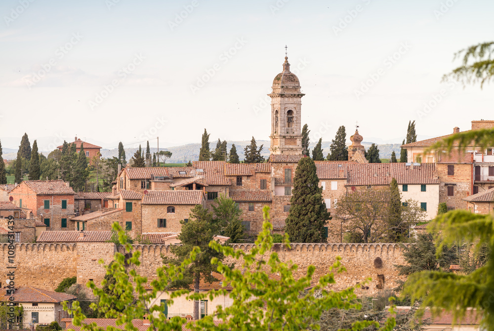 San Quirico, Tuscany. Panoramic view