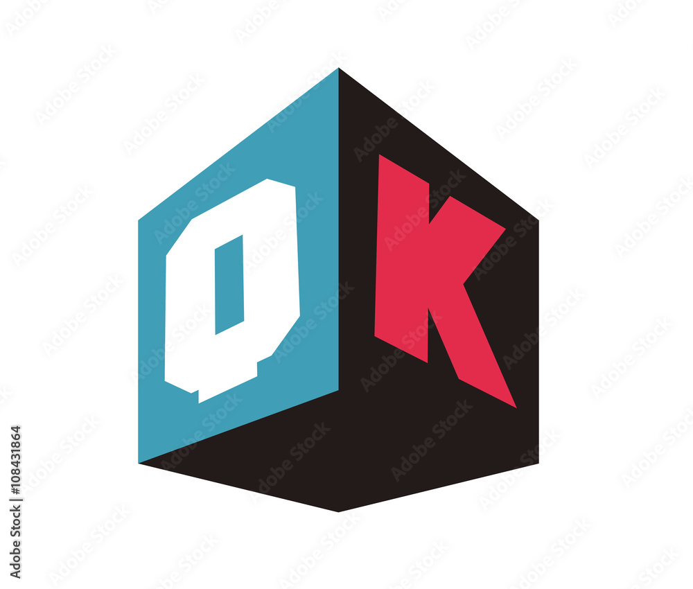 QK Initial Logo for your startup venture QK Initial Logo for your startup venture