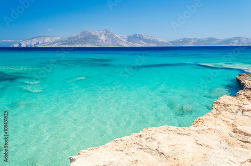 Fototapeta Naklejka Na Ścianę i Meble -  Paradise beach on Koufonisia off the coast of Naxos, Cyclades, Greece