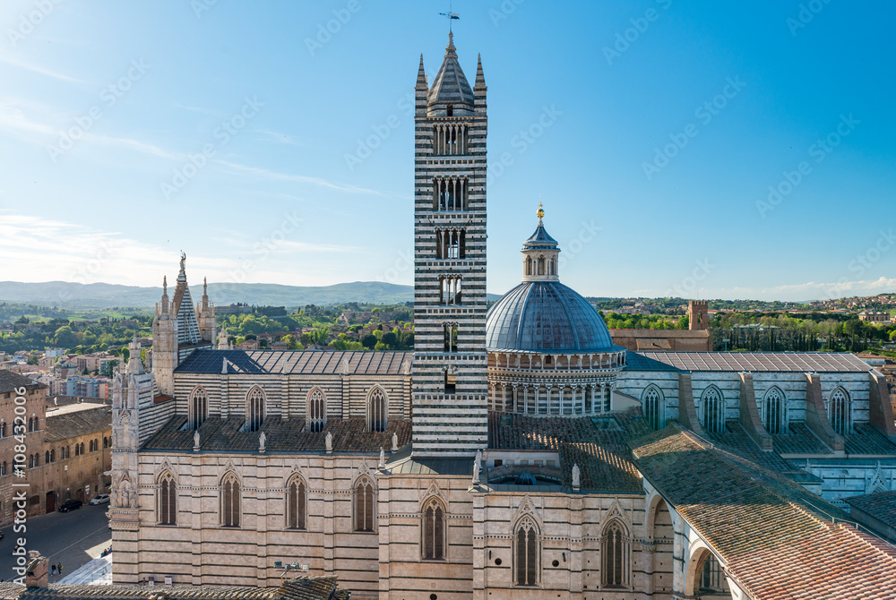 Siena, Italy. Piazza del Duomo. City Dome