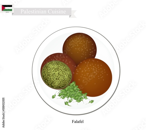 Falafel or Palestinian Deep Fried Ball of Chickpeas and Spices