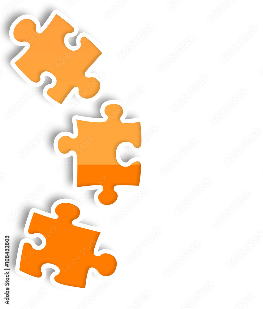 Fototapeta premium puzzle pieces isolated on white