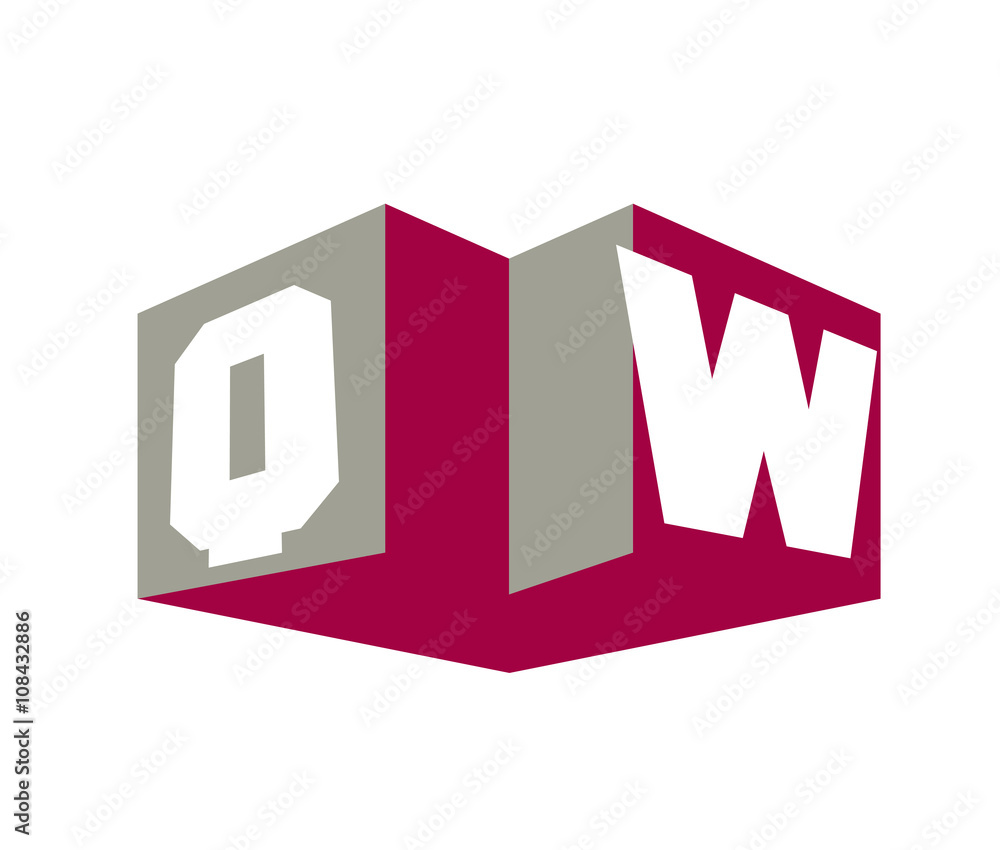Fototapeta premium QW Initial Logo for your startup venture