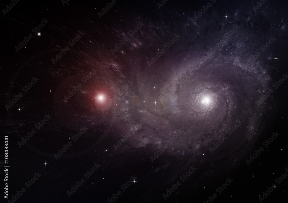 Naklejka premium galaxy in a free space