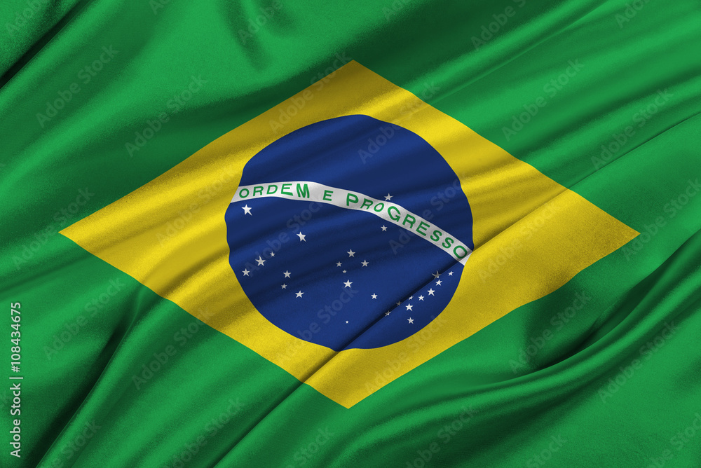 Obraz premium Flag of Brazil.