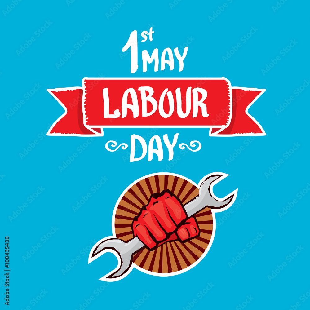 Fototapeta premium 1 may - labour day. vector labour day poster