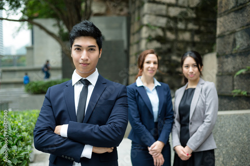 Business team standing at outdoor