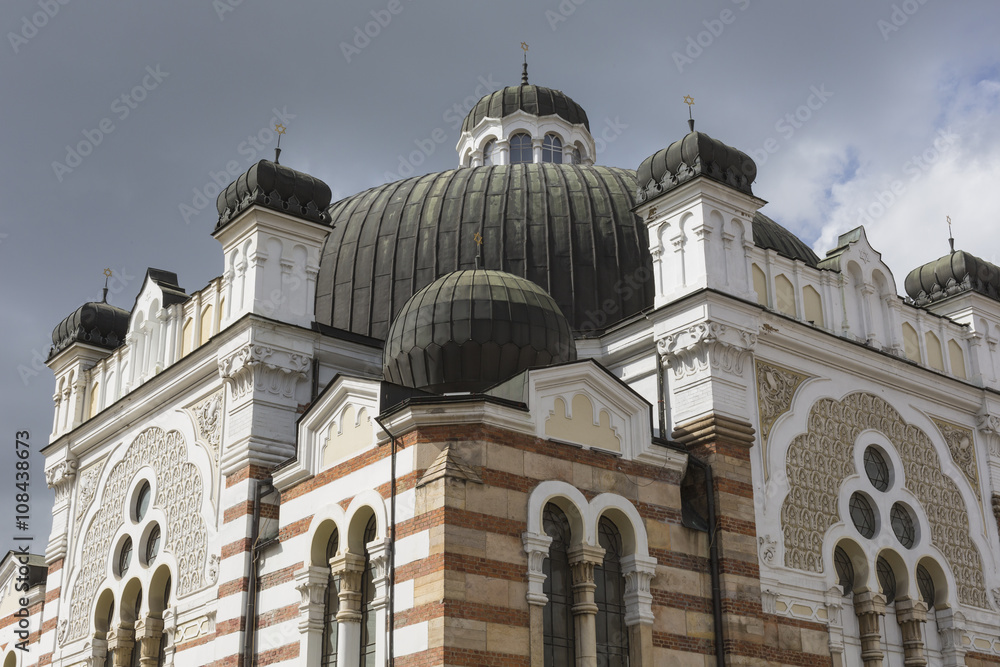 The Sofia Synagogue is the largest synagogue in Southeastern Europe, one of two functioning in Bulgaria on April 14 2016 in Sofia Bulgaria
