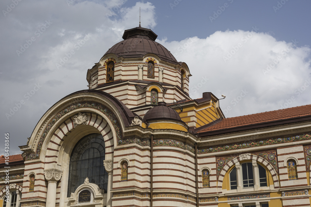 Central public mineral bath house in Sofia, Bulgaria