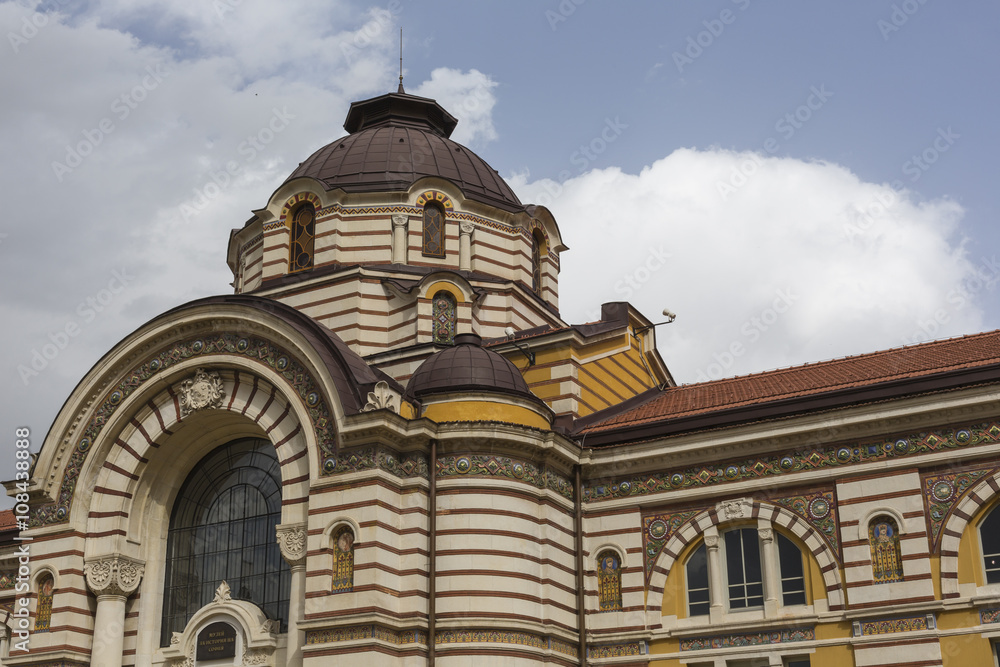 Central public mineral bath house in Sofia, Bulgaria