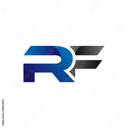 Free Download Modern Simple Initial Logo Vector Blue Grey Letters rf - GFXLoad