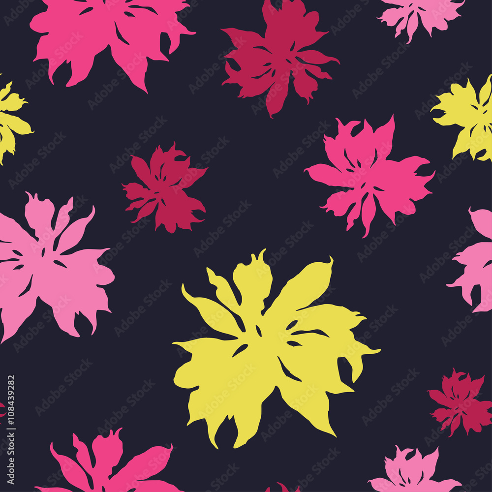 Seamless vector background with decorative flowers. Print. Cloth design, wallpaper. Seamless vector background with decorative flowers. Print. Cloth design, wallpaper.